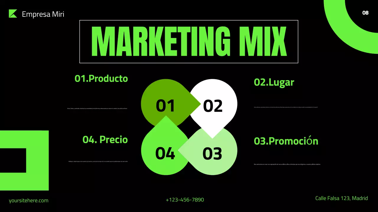 presentación del plan de marketing green modern