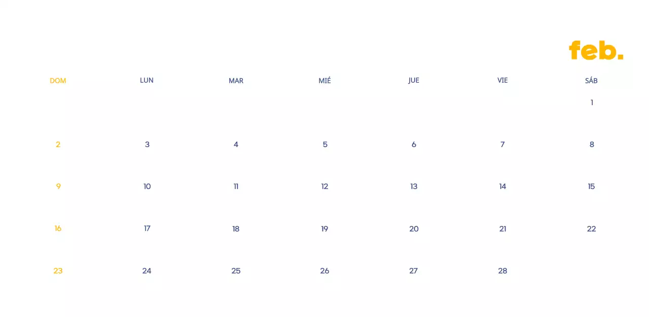 Calendario comercial con simpáticas ilustraciones