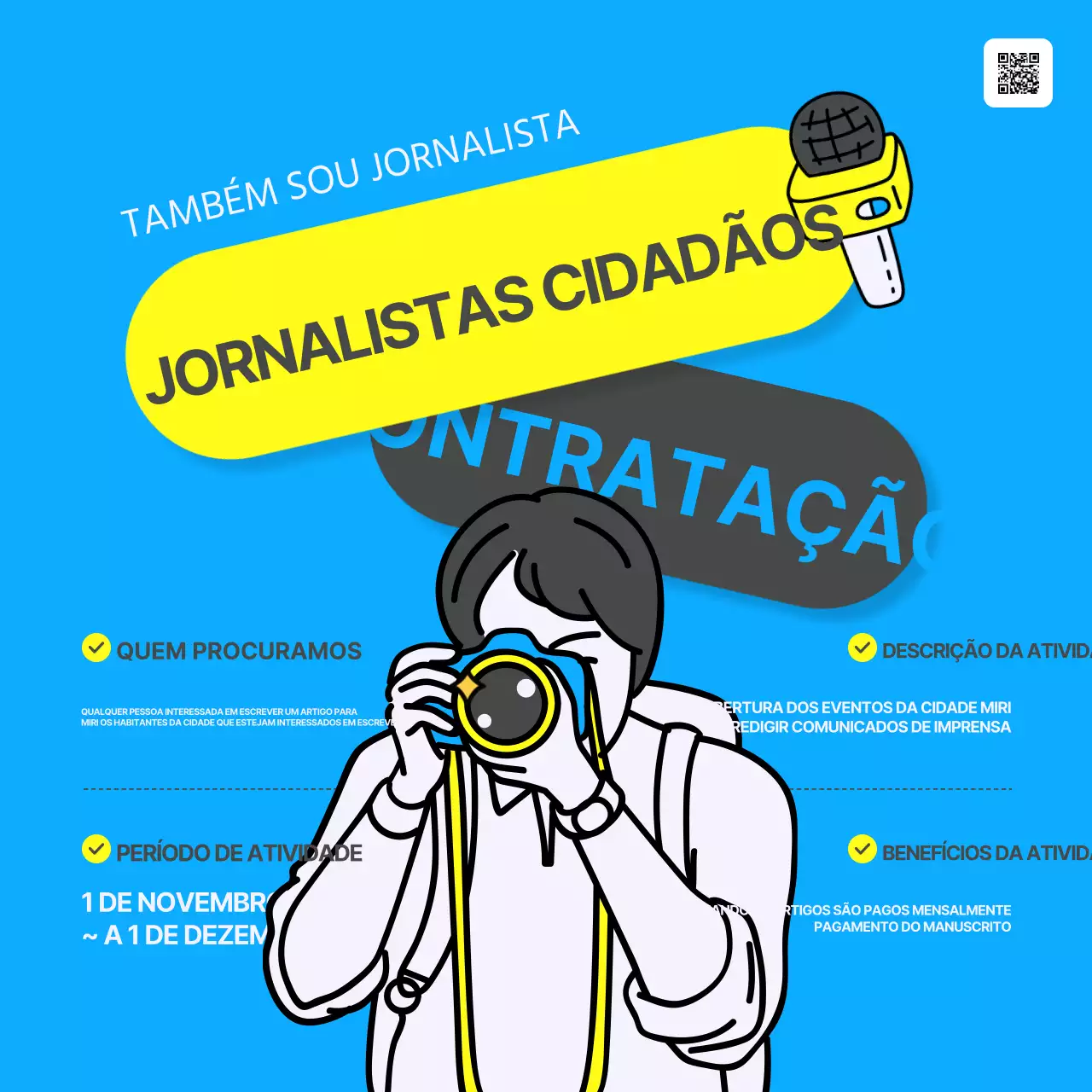 Recrutamento de Jornalistas Blue Simple