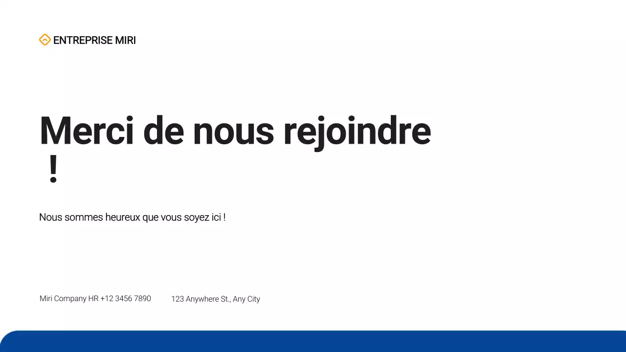 simple modern blue employee onboarding