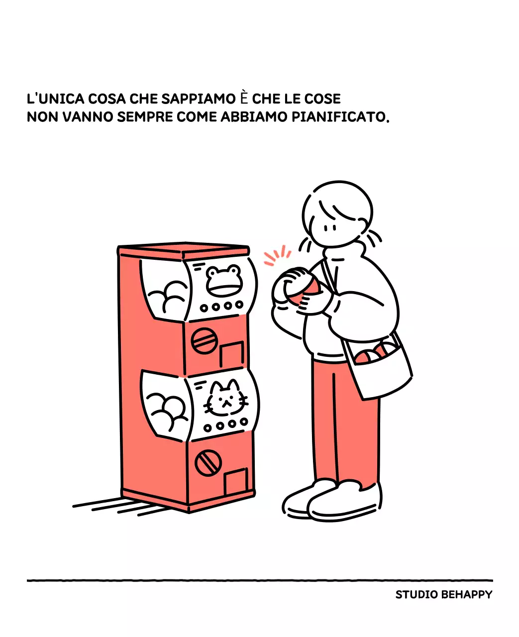 Calendario illustrato con un grazioso stile di linee