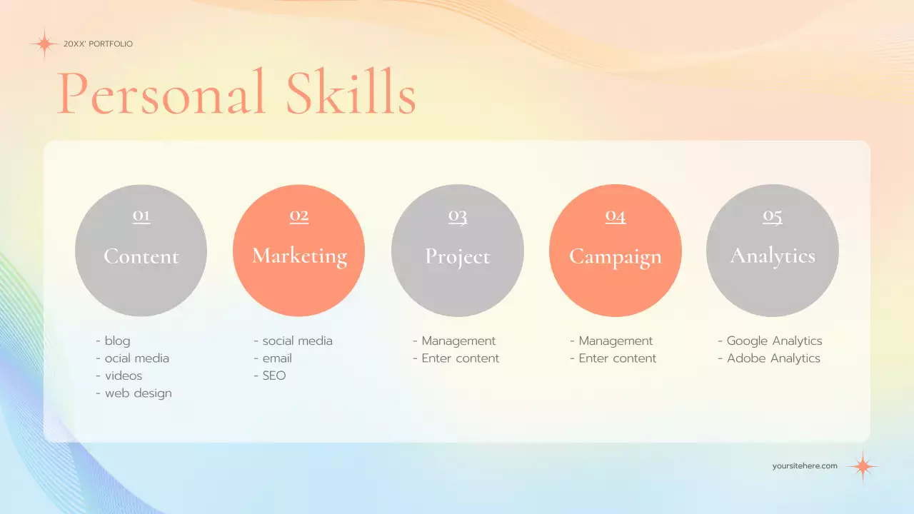 Pastel Elegant Marketing Portfolio Presentation