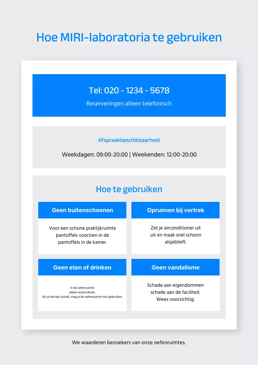 Blauwe eenvoudige aankondigingen