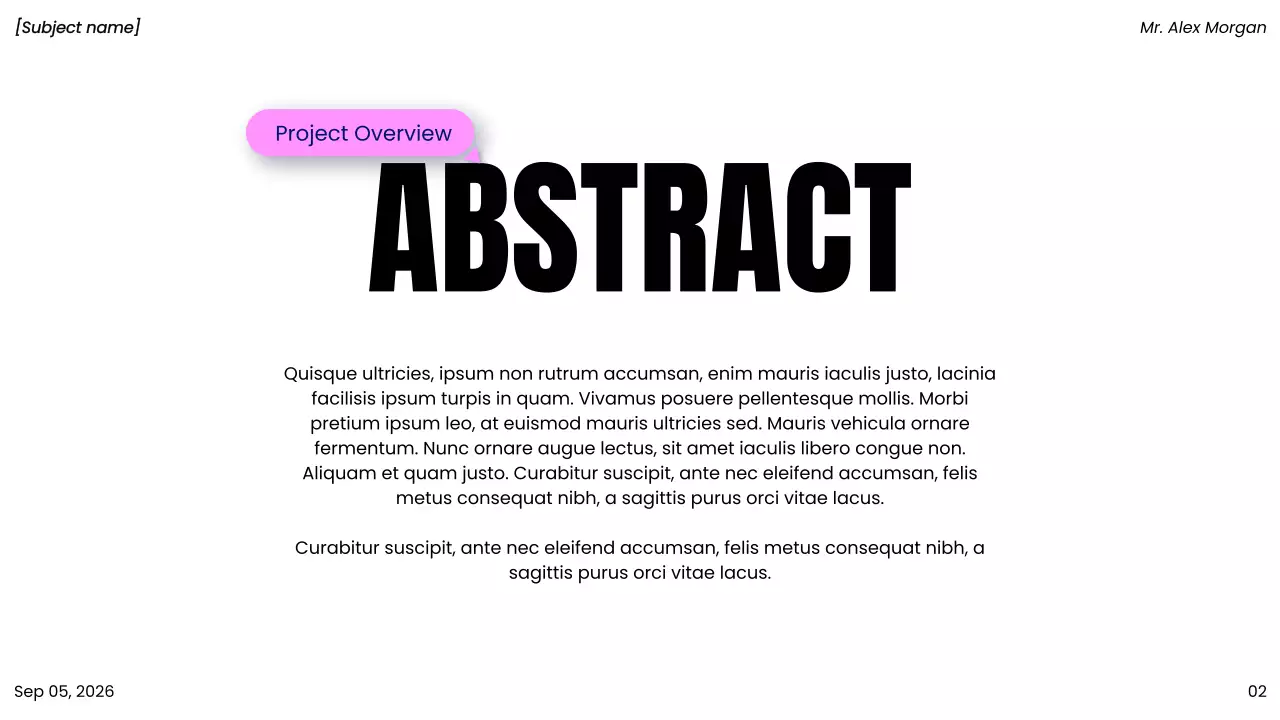 Blue Modern Project Presentation