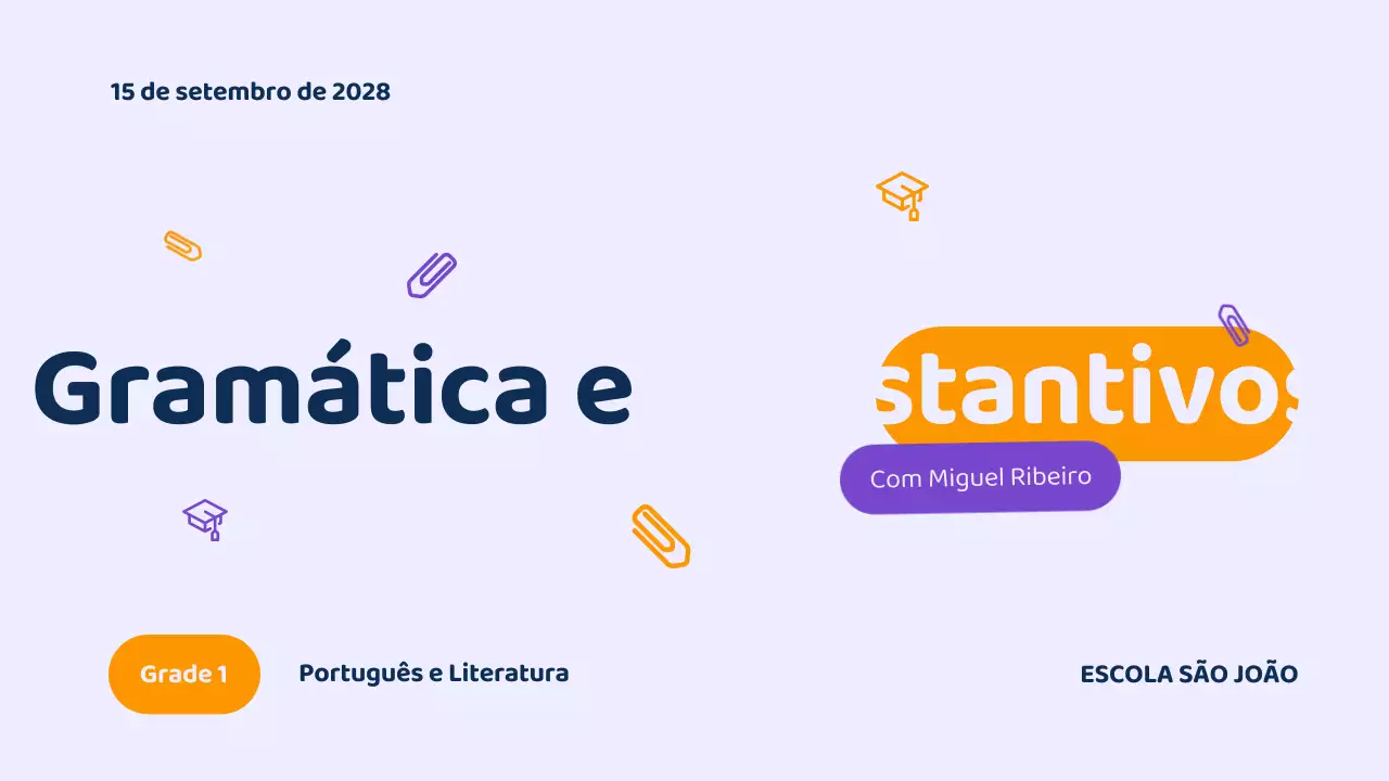 Apresentação do curso de gramática moderna roxa