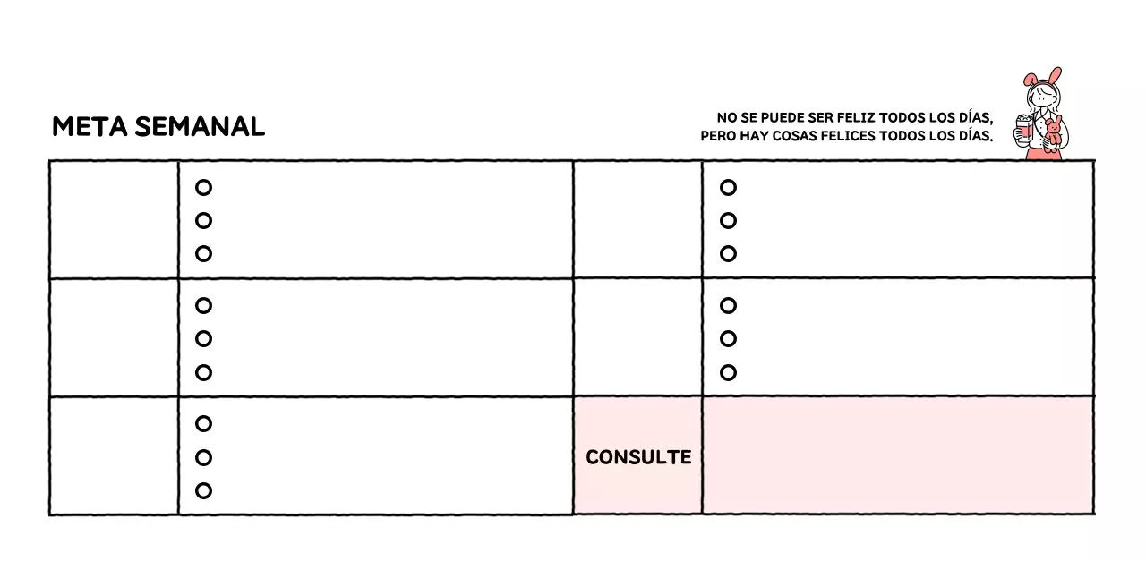 Calendario ilustrado con un bonito estilo de líneas