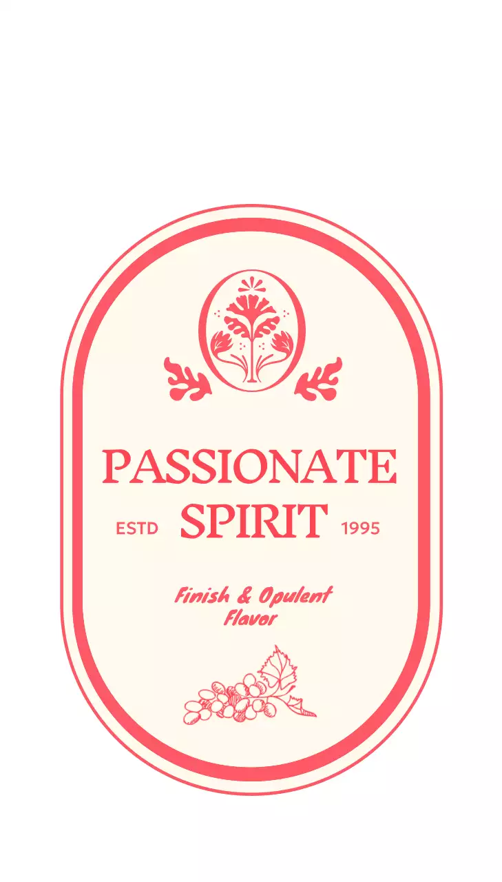 빨강 빈티지 디자인 로고