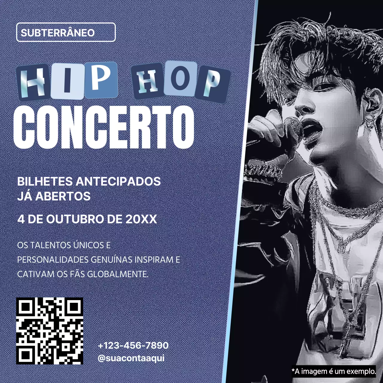 promoção de concertos blue trendy