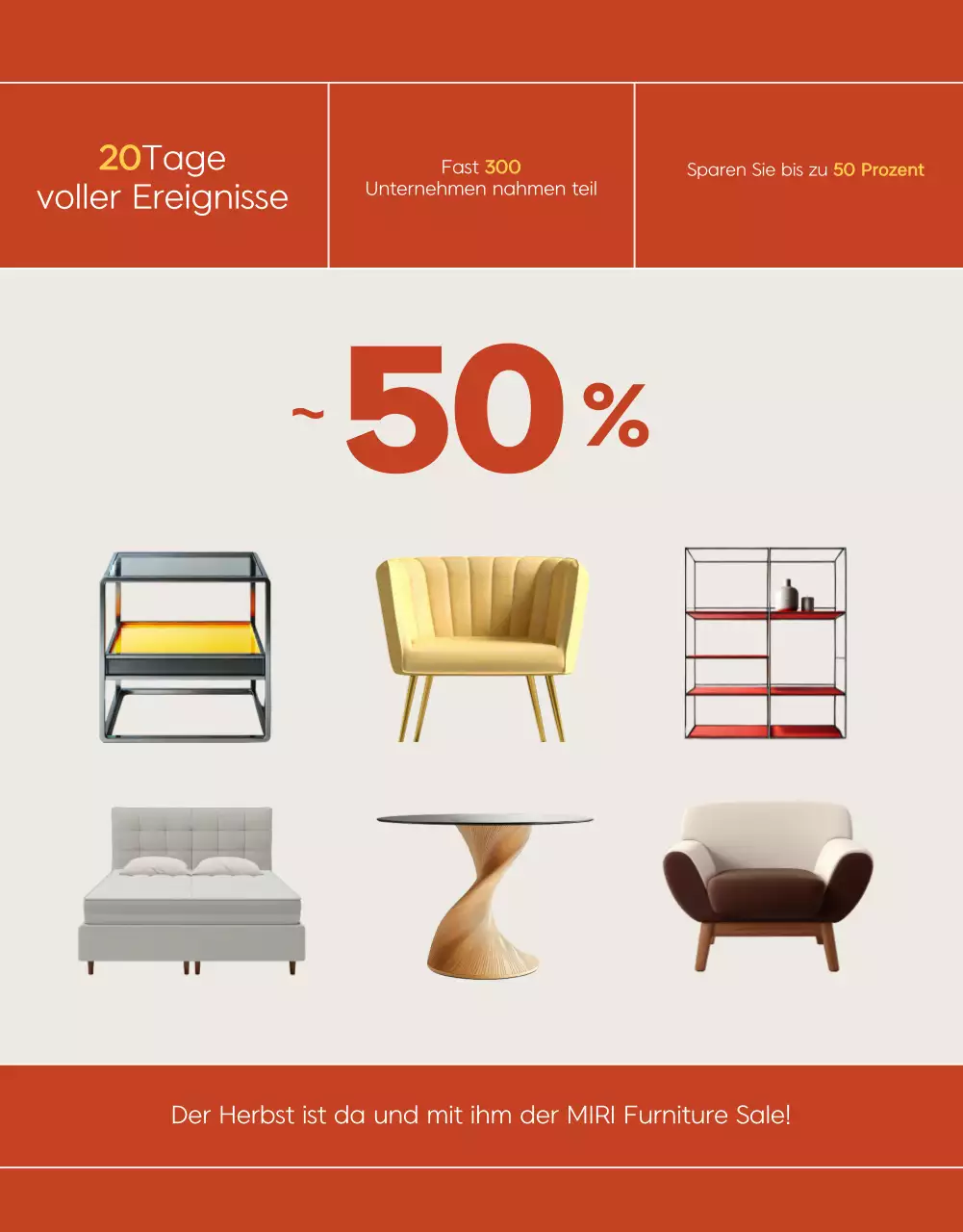 Werben Sie für ein Orange Modern Rabattangebot