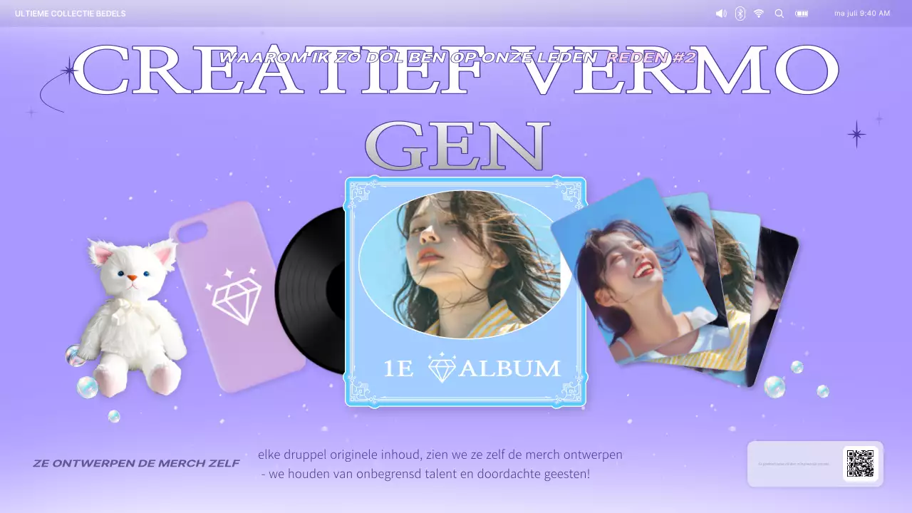 paars trendy fandom advertentie