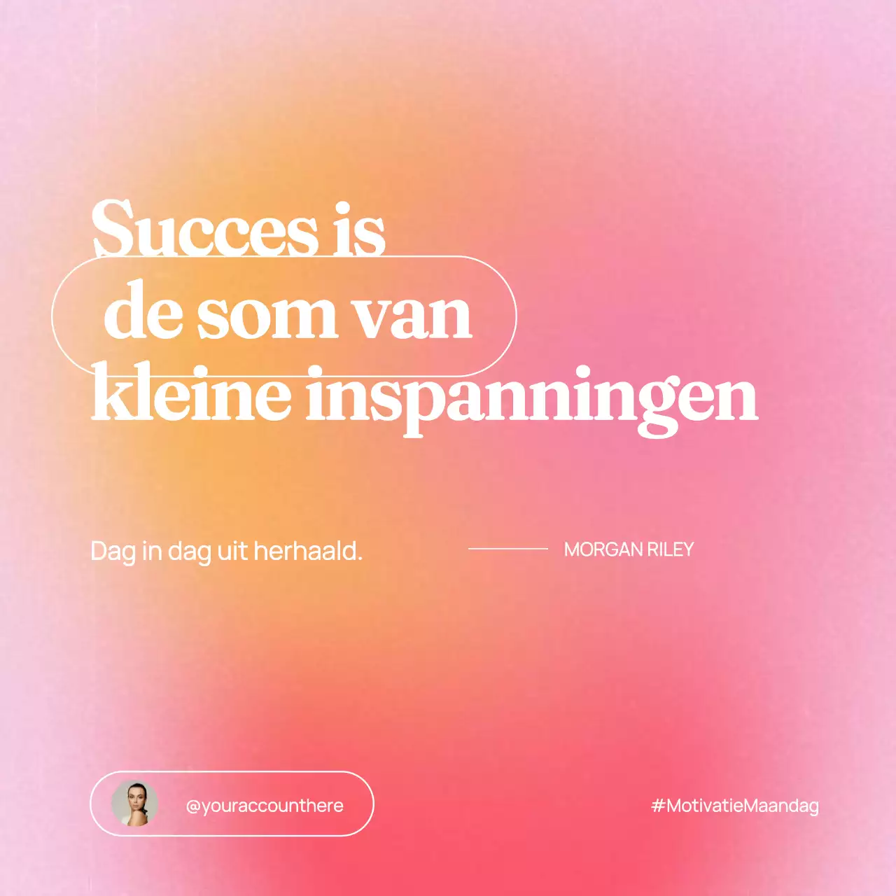 Roze Minimale Motivatie Aankondiging