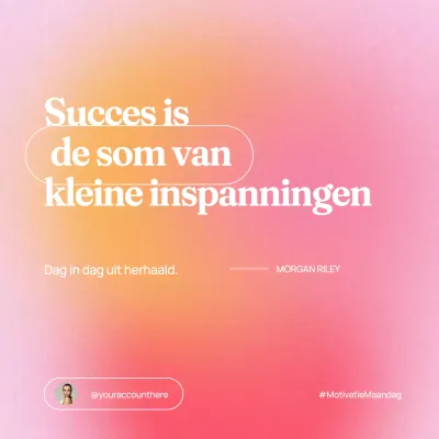 Roze Minimale Motivatie Aankondiging