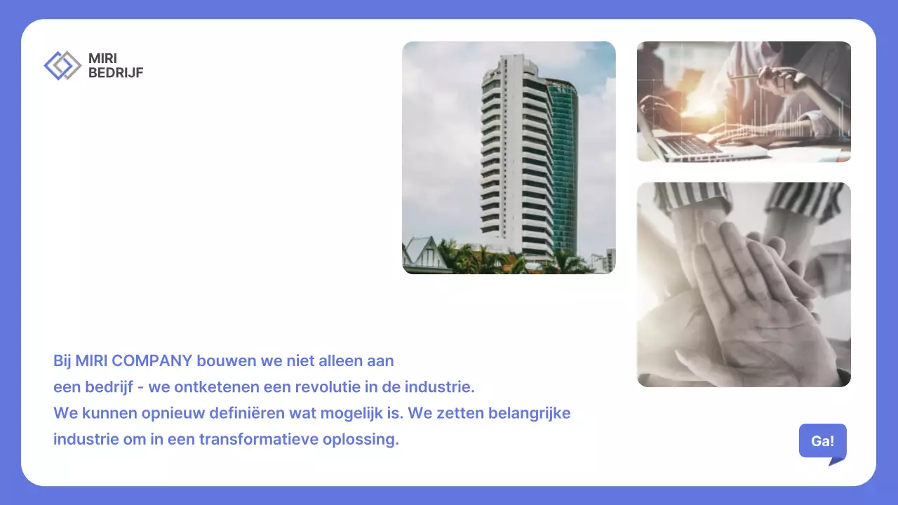 blauwe professionele business pitch