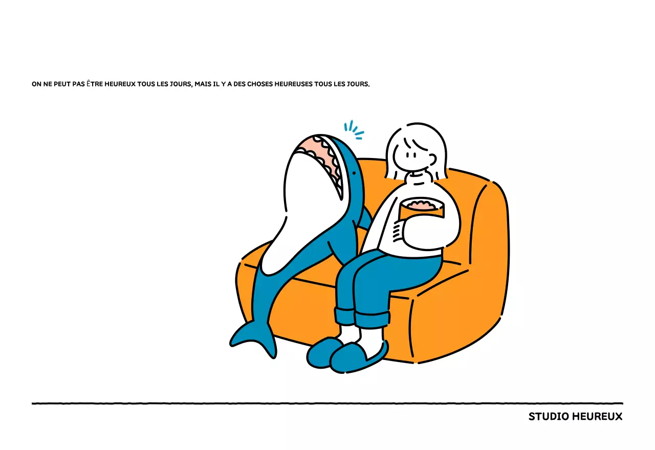 Calendrier illustré avec un joli style de lignes