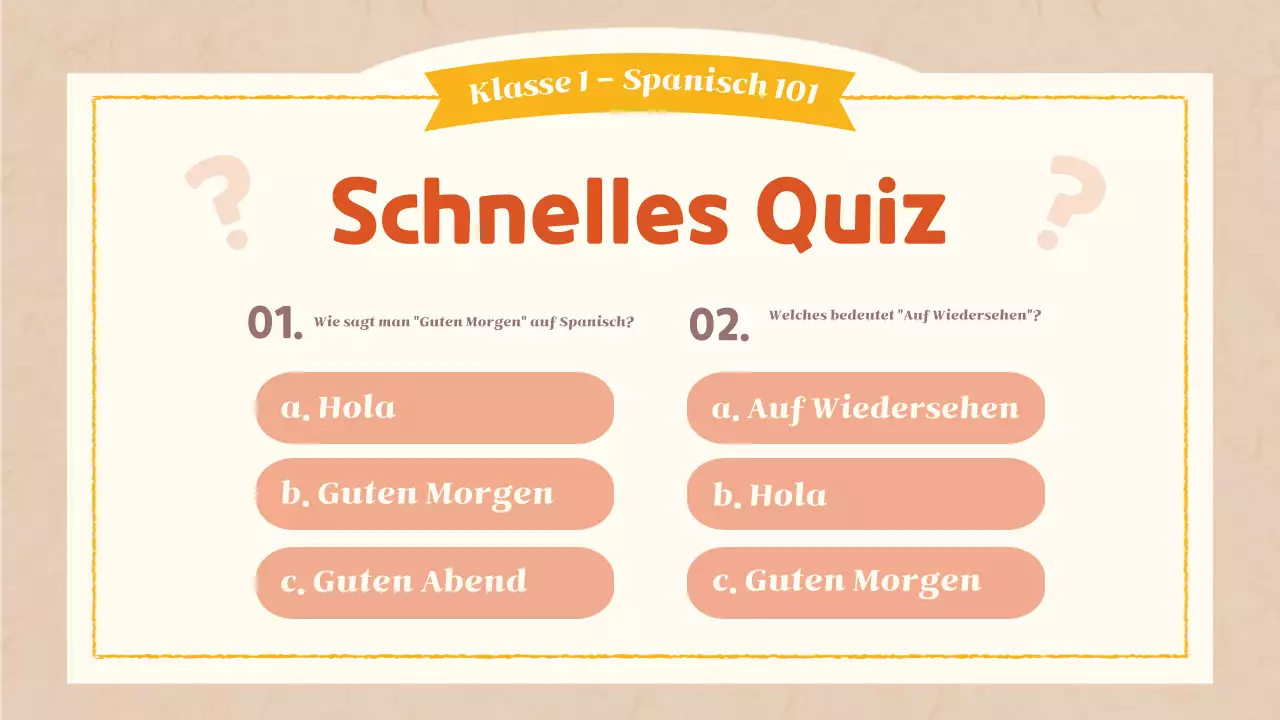 orangefarbener einfacher Sprachkurs