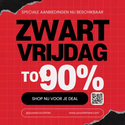 Black Friday promotie rood vet