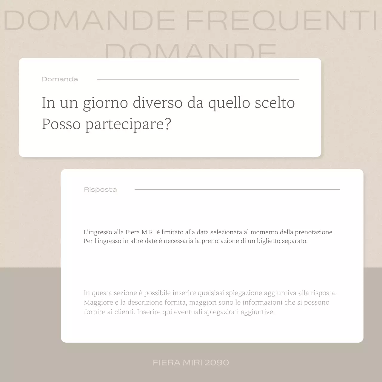Annunci di domande e risposte grigi e minimalisti