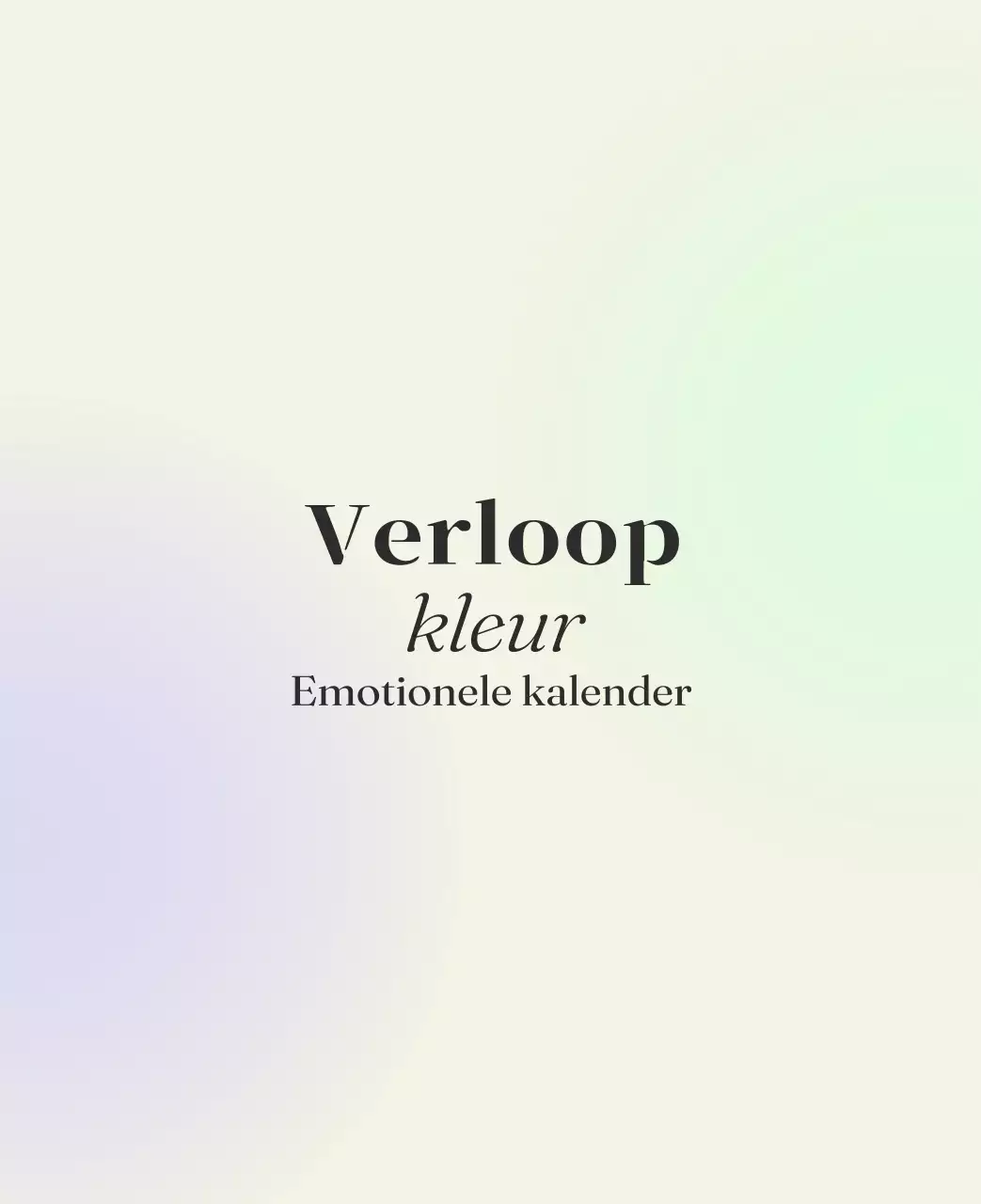 Minimalistische kalender met kleurverloop