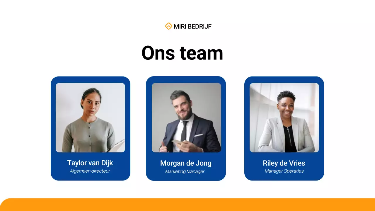 eenvoudig modern blauw inwerken van werknemers