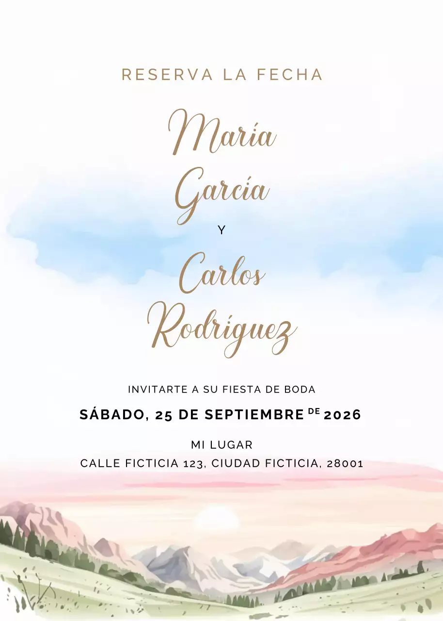 Invitación de boda blanca y elegante