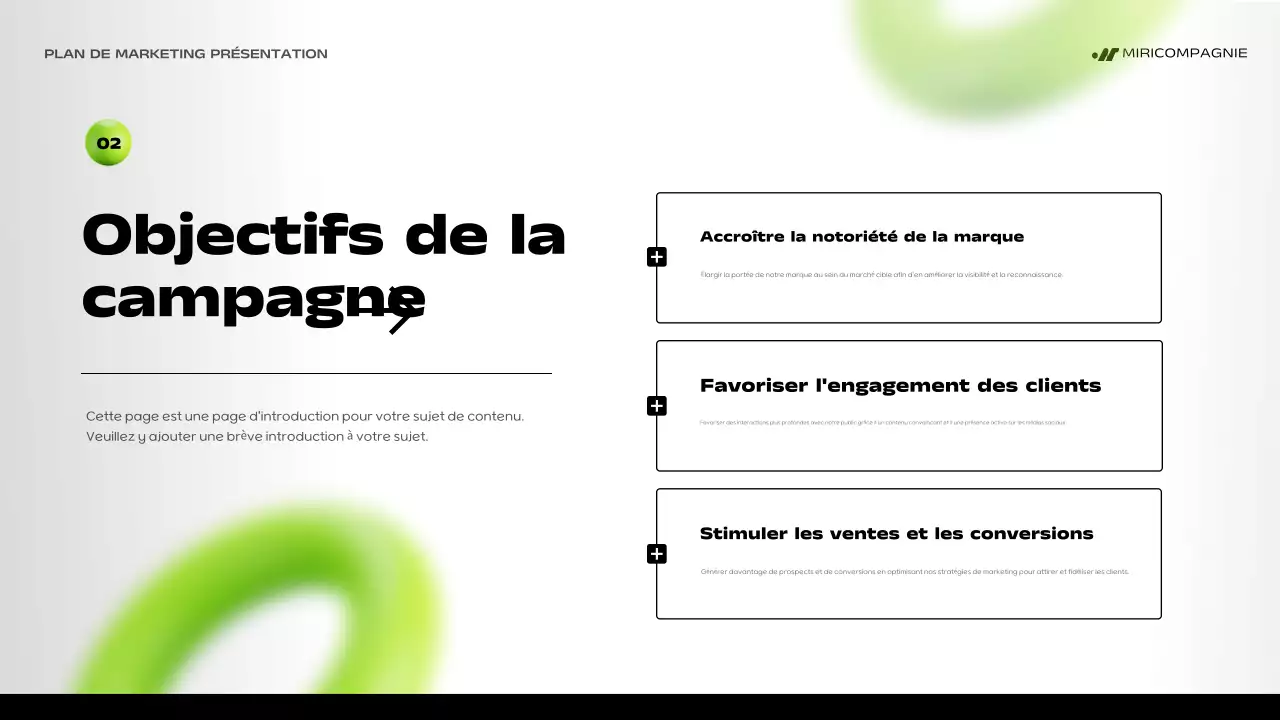 plan marketing green bold