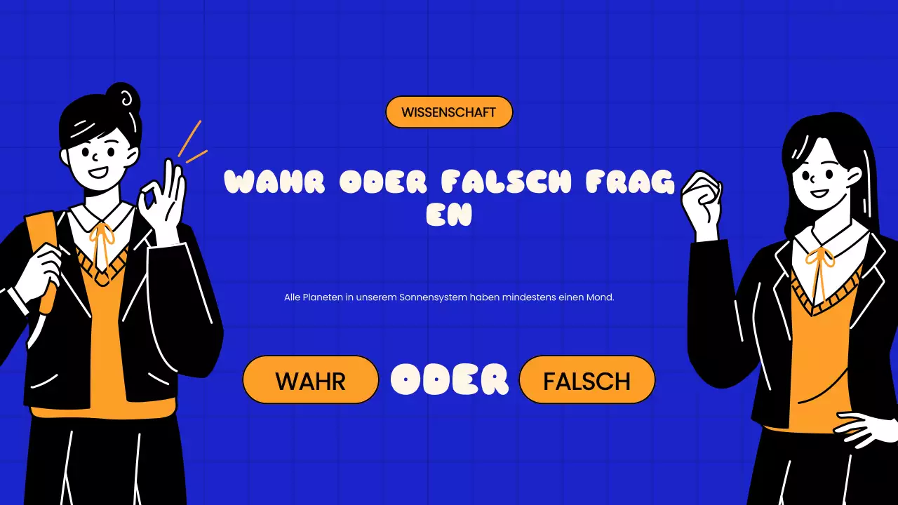 Blue Playful Quiz Time Schulpräsentation