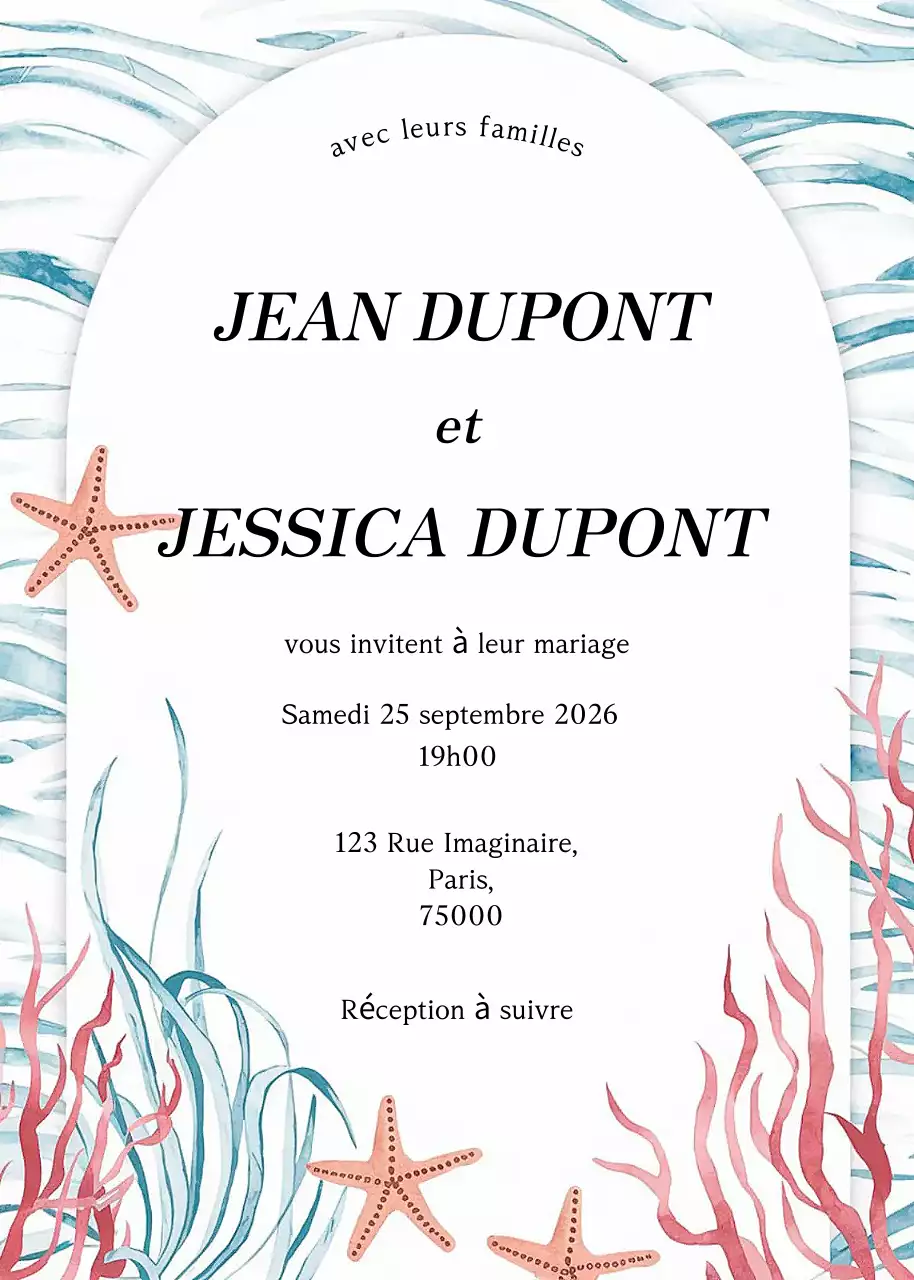 Invitation de mariage élégante et blanche