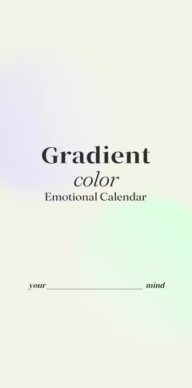 Gradient Minimalist Calendar