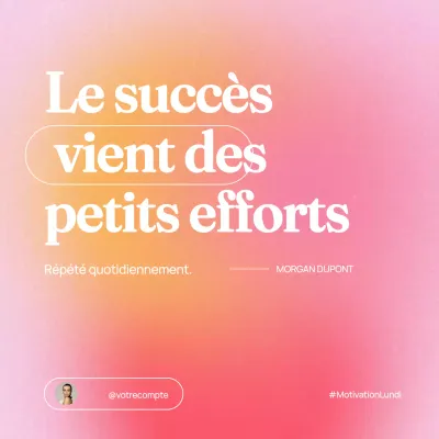 Annonce de motivation minimale rose