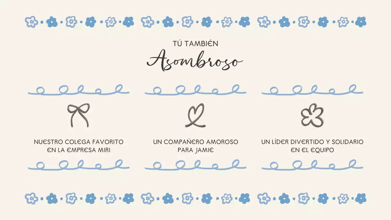 cumpleaños floral azul