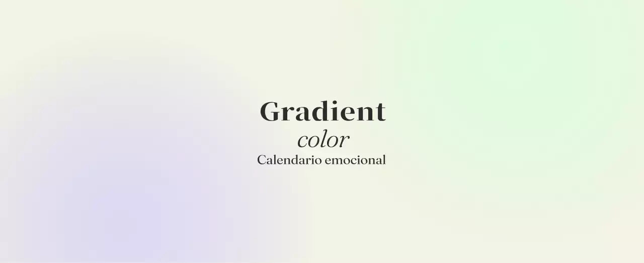 Calendario minimalista degradado