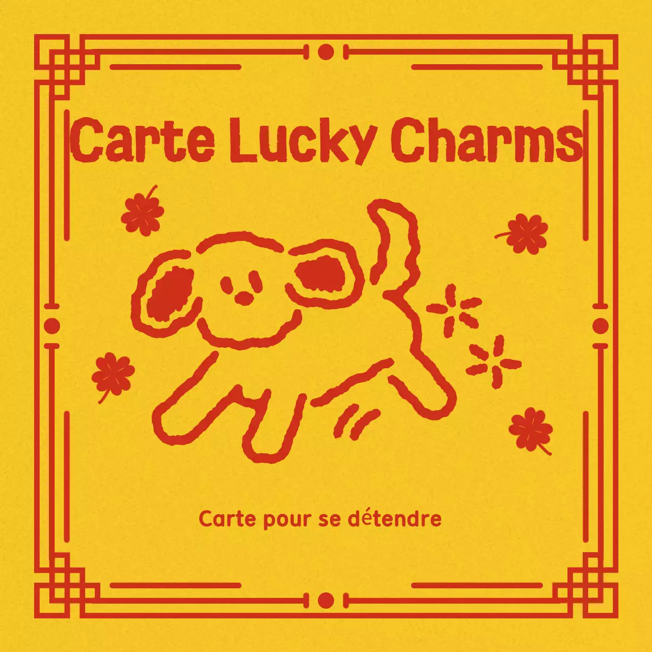 Carte de vœux coréenne jaune