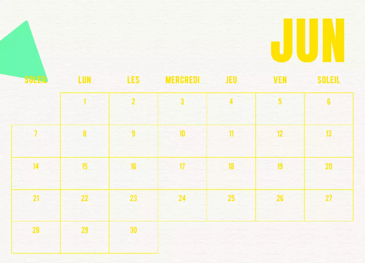 Calendrier vintage bleu