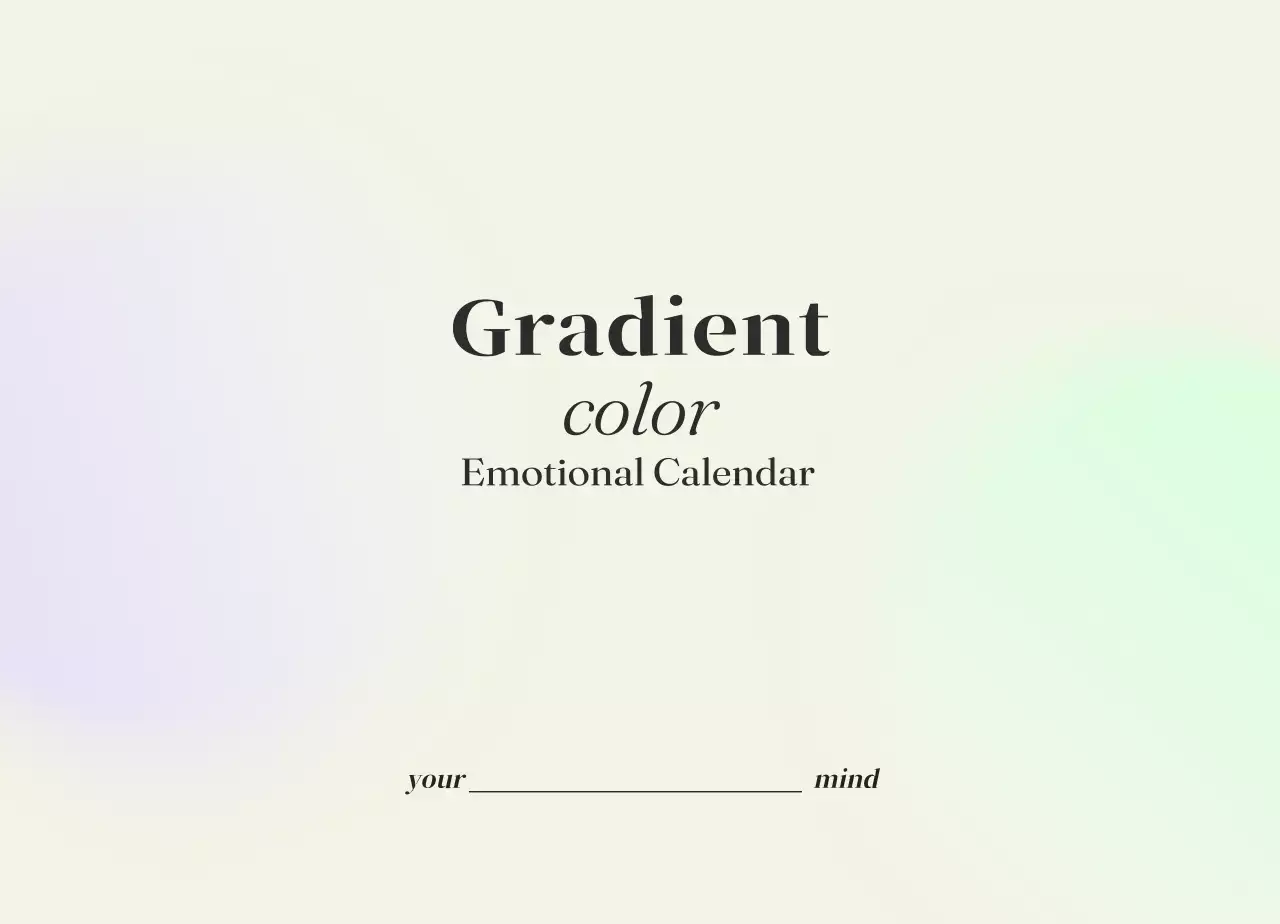 Kalender Emosi Minimalis Gradien