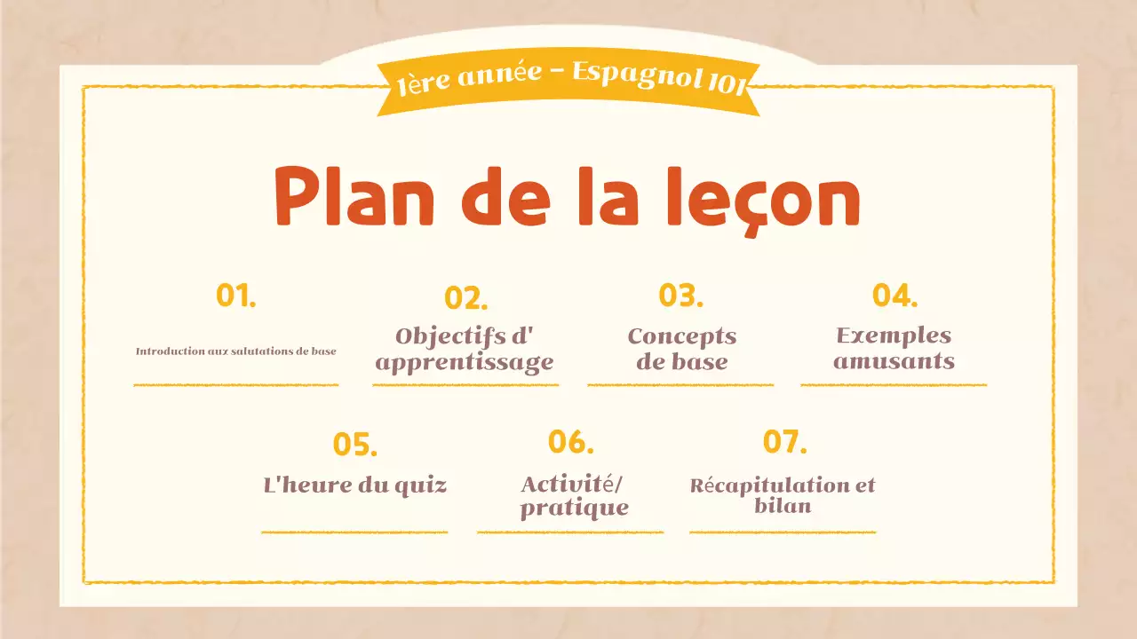 cours de langue simple orange