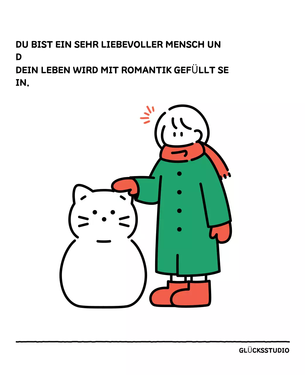 Illustrierter Kalender mit schönem Linienstil