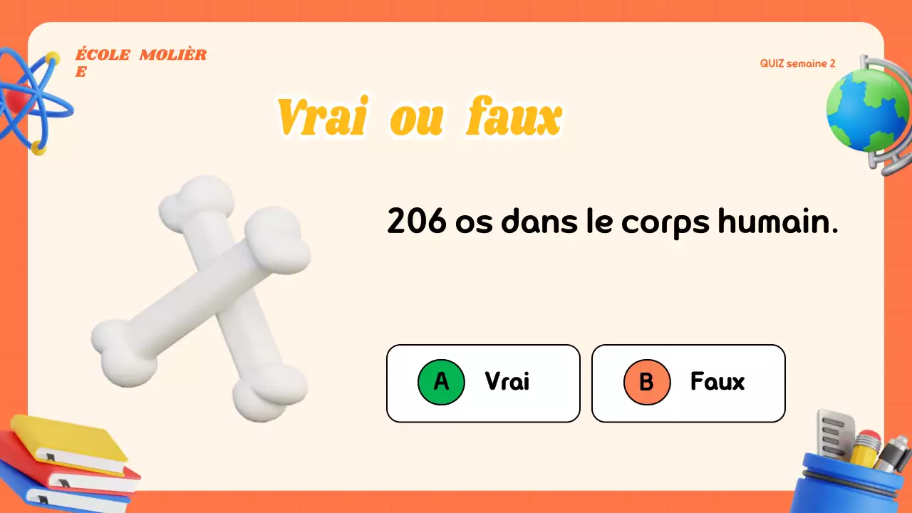 Matériel de classe Quiz moderne et coloré