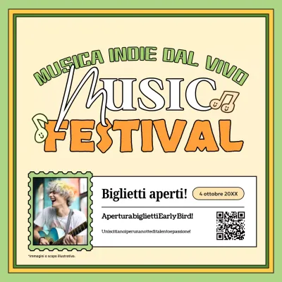 verde e arancio pop live festival di musica indie evento