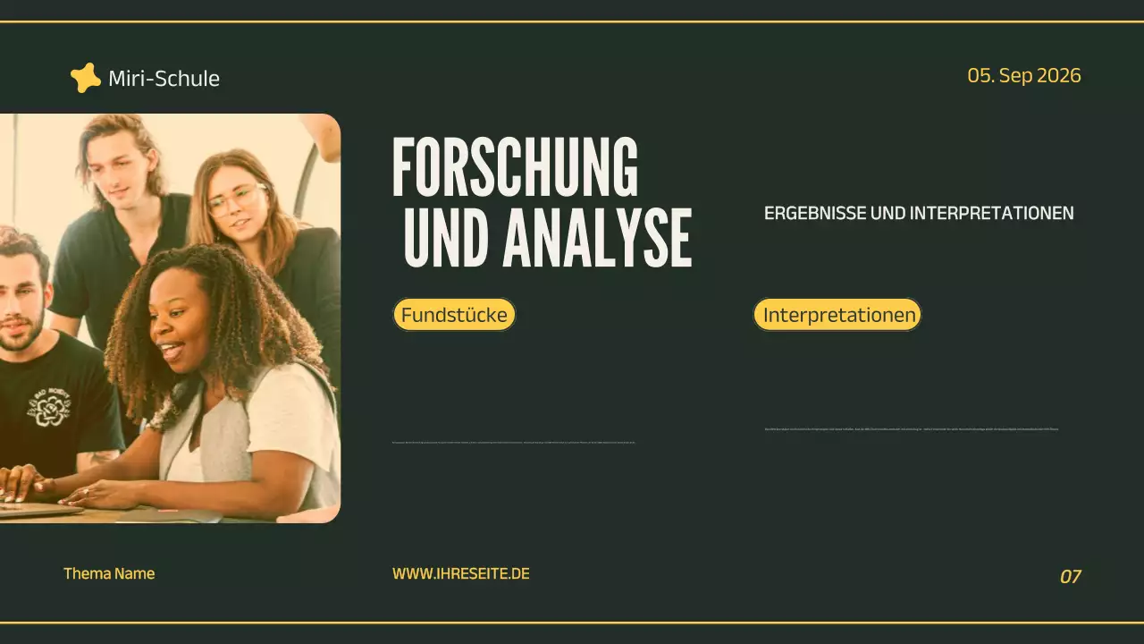 Präsentation eines grünen Fachprojekts