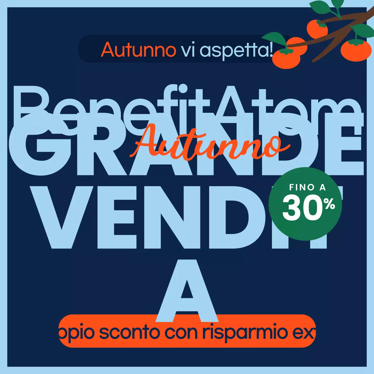 Evento di vendita semplice arancione