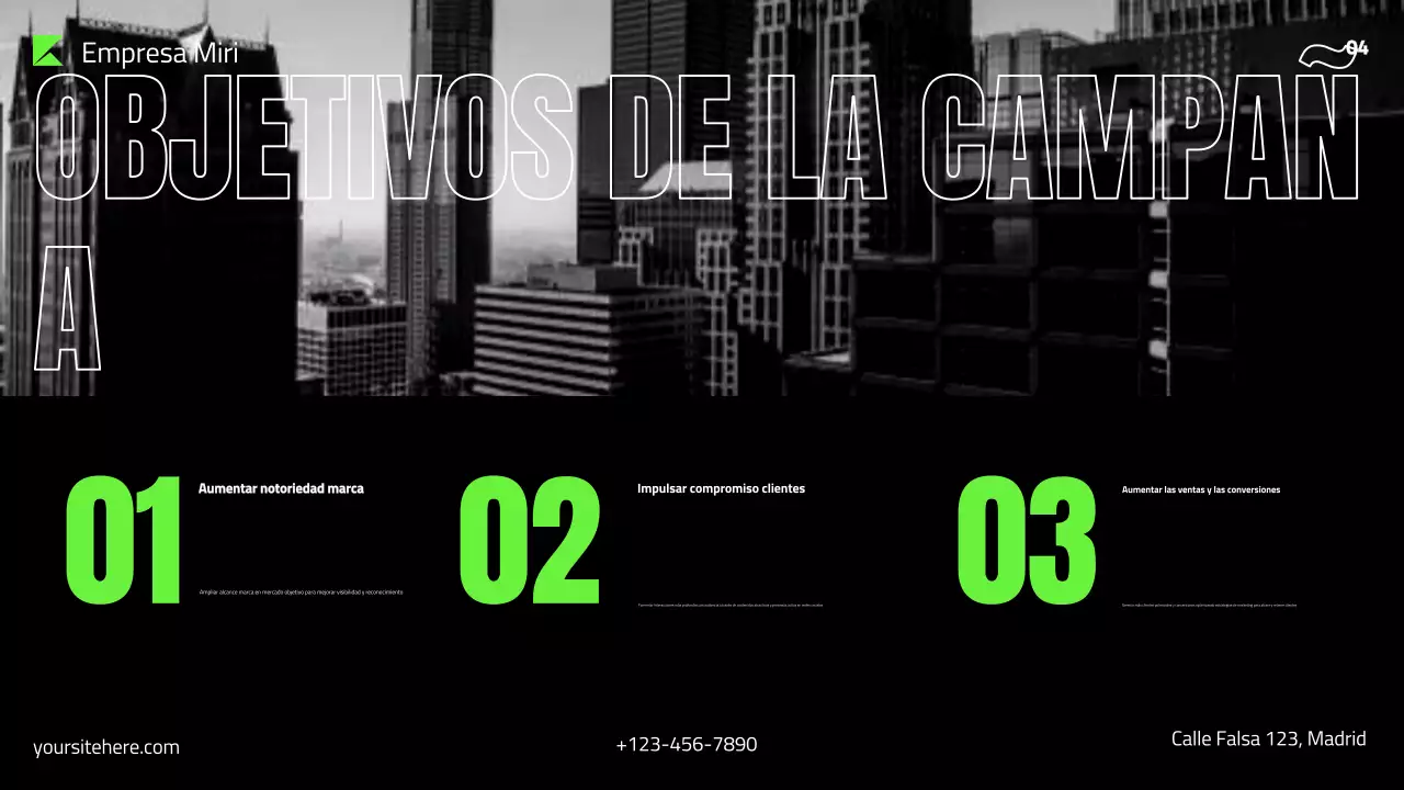 presentación del plan de marketing green modern