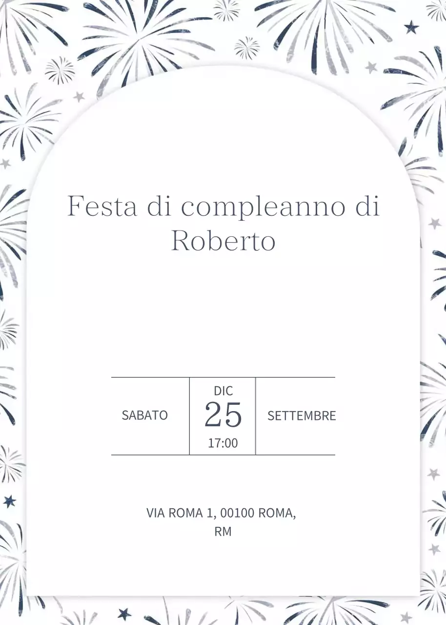 Invito a una festa classica bianca