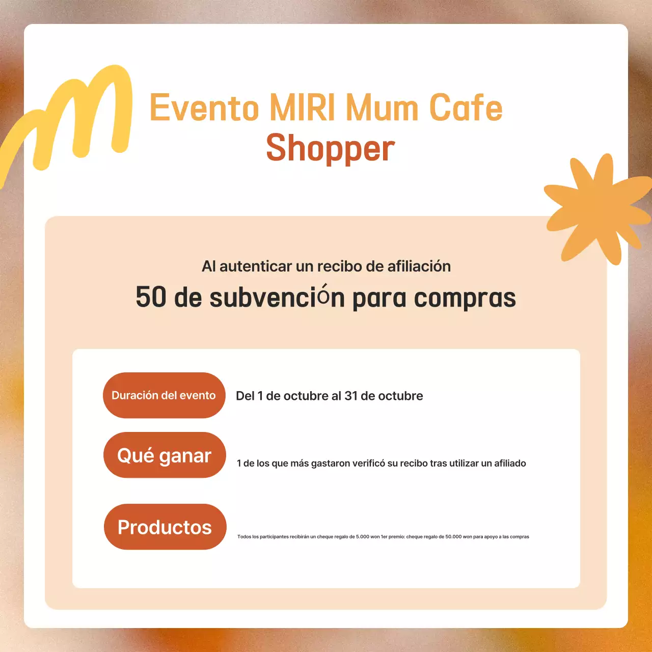 Evento Otoño Naranja Moderno