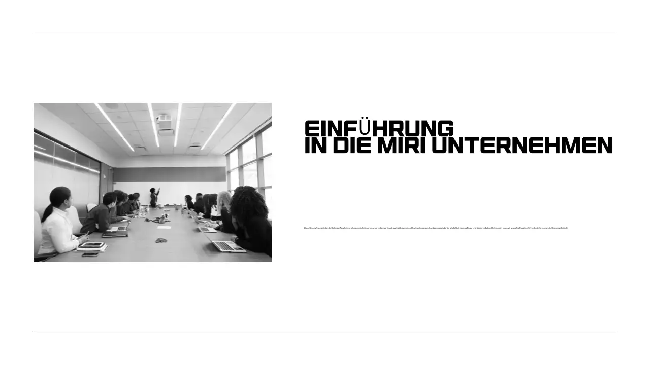 Schwarz-Weiß-Präsentationen zum Onboarding von Mitarbeitern