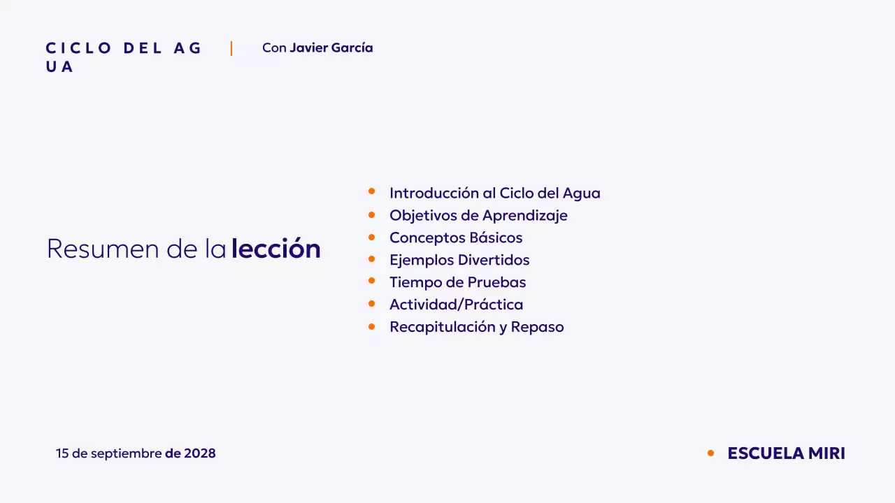 Presentación del curso de ciencias Blu minimal