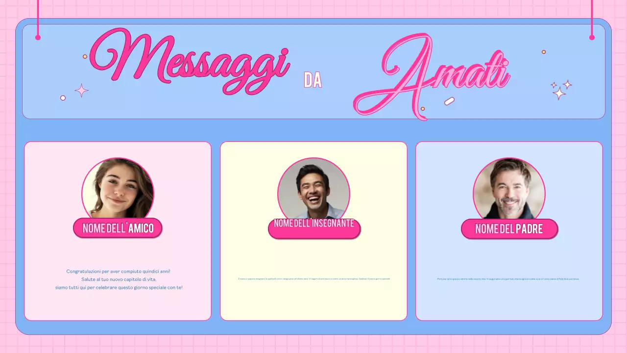 biglietto di compleanno rosa di tendenza