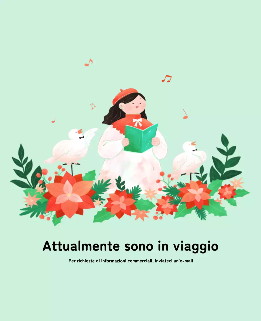 Calendario di Capodanno con una calda illustrazione