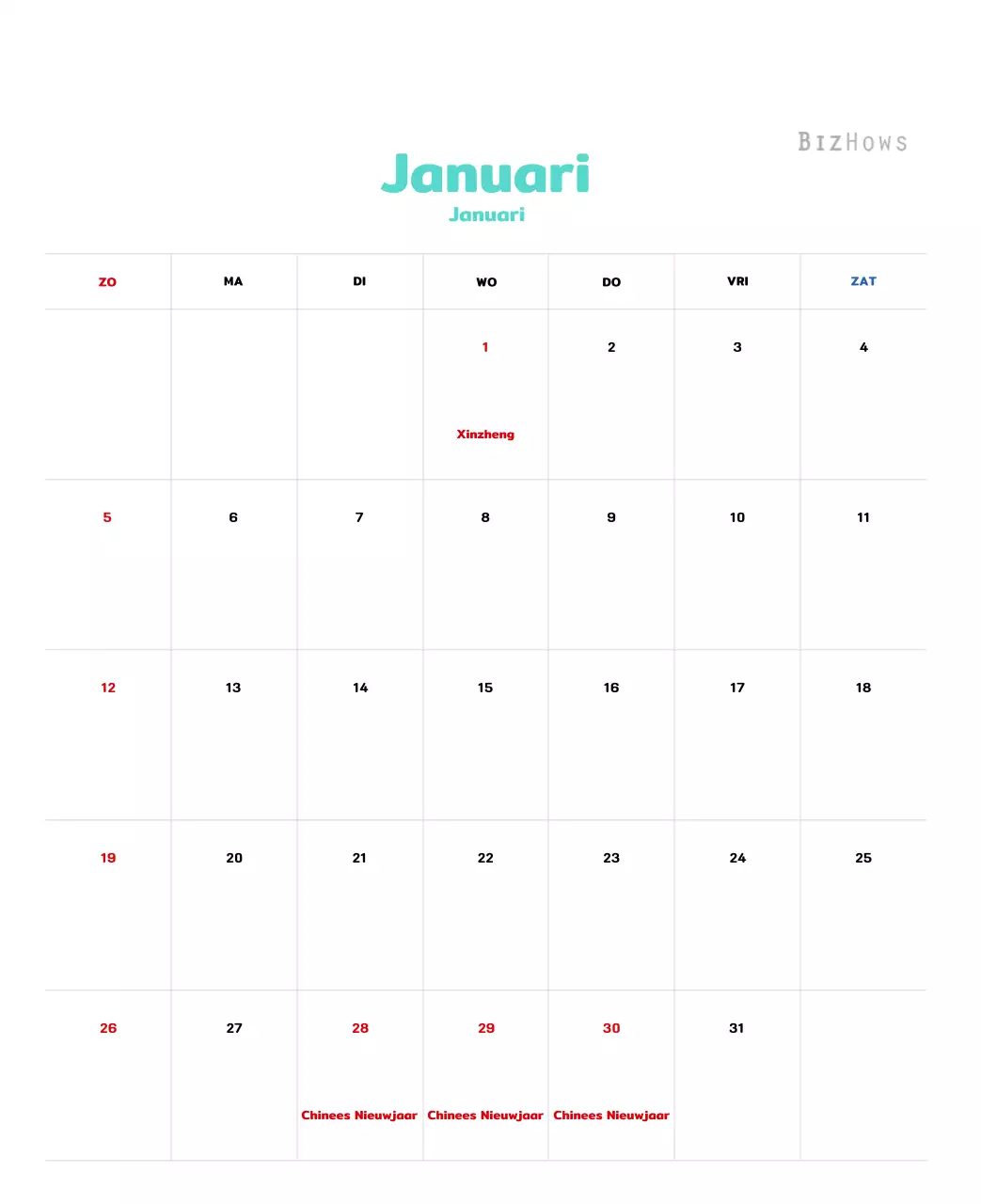 Nieuwjaarskalender met een warme geïllustreerde uitstraling