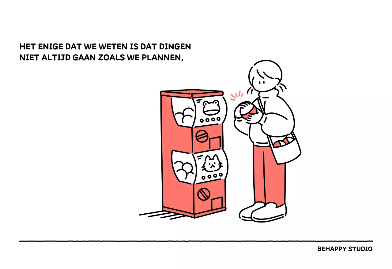 Geïllustreerde kalender met een mooie lijnstijl