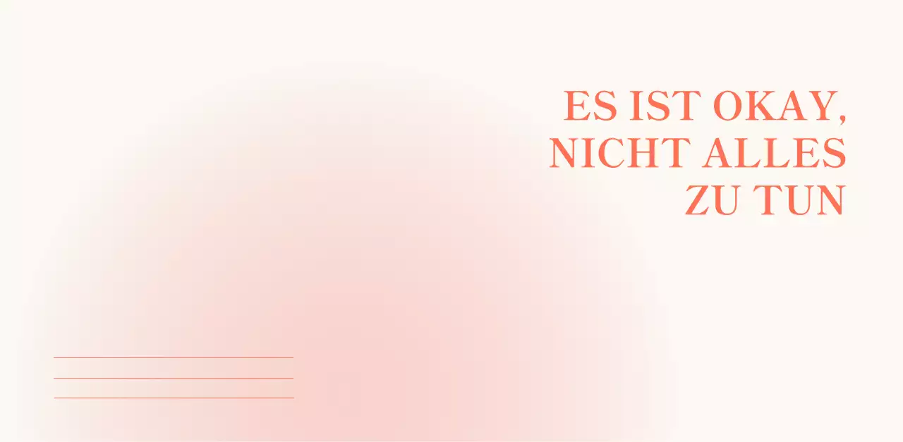 Minimalistischer Kalender mit Farbverlauf